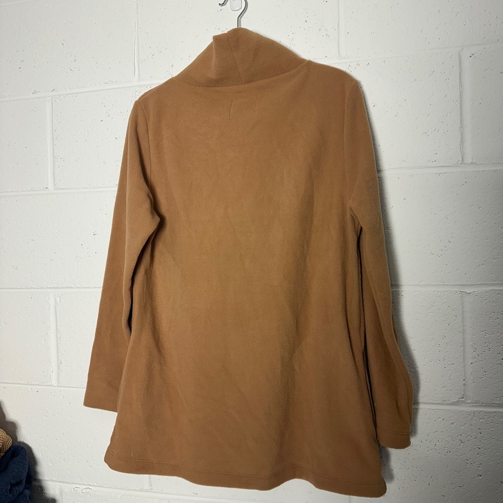 Dudley Stephens Park Slope Turtleneck‎ Fleece Pullover Camel Tan Large pocket - Picture 5 of 5